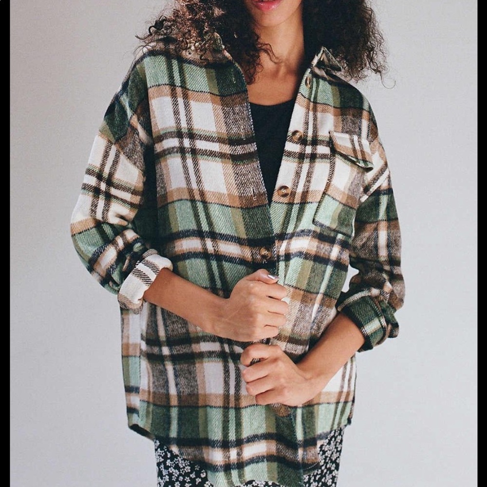UO Daisy Street Plaid Flannel Button Down (s)